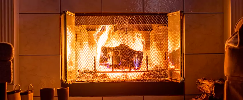 Mendota Hearth Landscape Fireplace Installation in North Chicago, Illinois