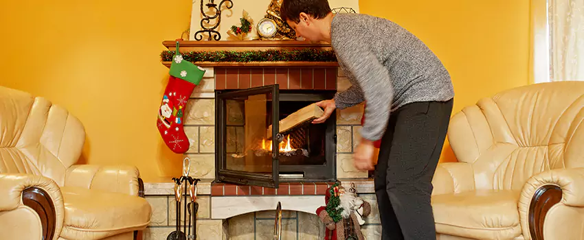 Rusted Metal Fireplace Restoration in North Chicago, Illinois